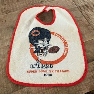 Vintage 1986 Chicago bears Super Bowl Baby Bib